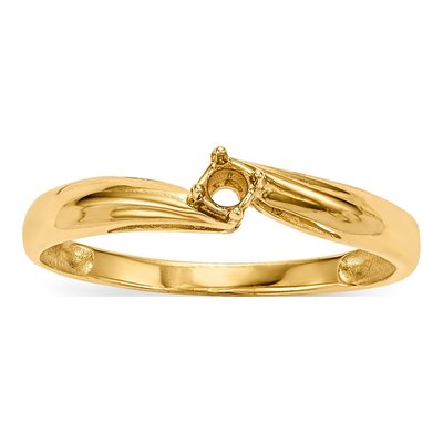 14K Yellow Gold 1-Stone Mother's Ring Mounting