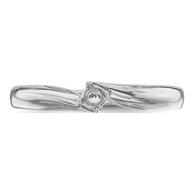 14K White Gold Mother's Ring Mounting – view 4