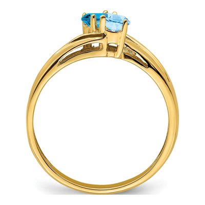 14K Yellow Gold 2-Stone Mother's Ring Mounting – view 3