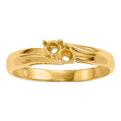 14K Yellow Gold 2-Stone Mother's Ring Mounting – view 6
