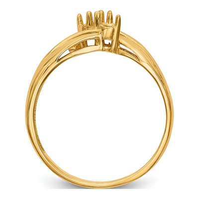14K Yellow Gold 2-Stone Mother's Ring Mounting – view 7