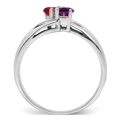14K White Gold Personalized Family Ring – view 2