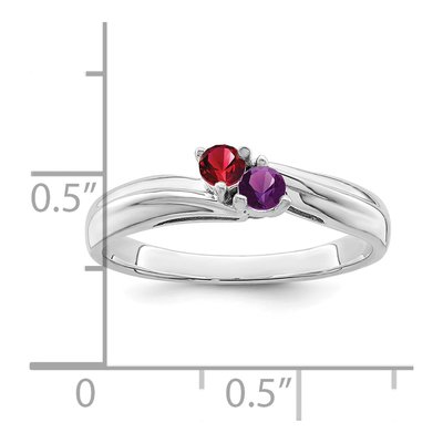 14K White Gold Personalized Family Ring – view 4