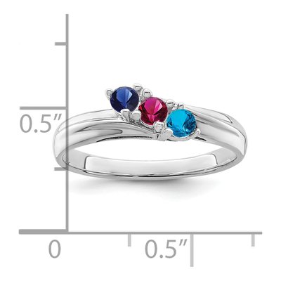 14K White Gold Customizable Family Ring – view 4