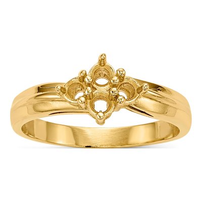 14K Yellow Gold 4-Stone Mother's Ring Mounting – view 6