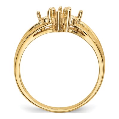 14K Yellow Gold 4-Stone Mother's Ring Mounting – view 8