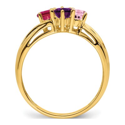 14K Yellow Gold 4-Stone Mother's Ring – view 3