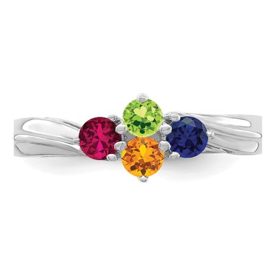 Sterling Silver 4-Stone Mother's Ring – view 5