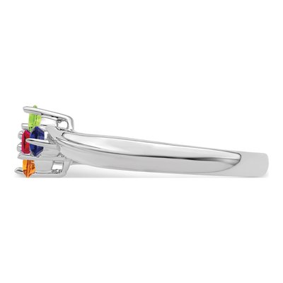 14K White Gold Family Ring – view 3