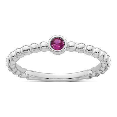 14K White Gold Mother's Ring – view 2