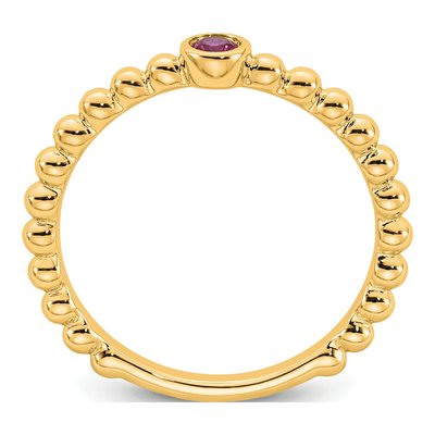 14K Yellow Gold Birthstone Mother's Ring – view 3