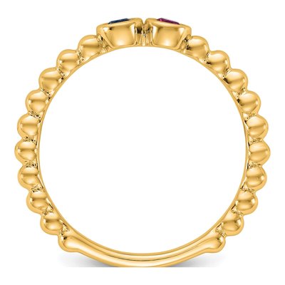 14K Yellow Gold Mother's Ring – view 3