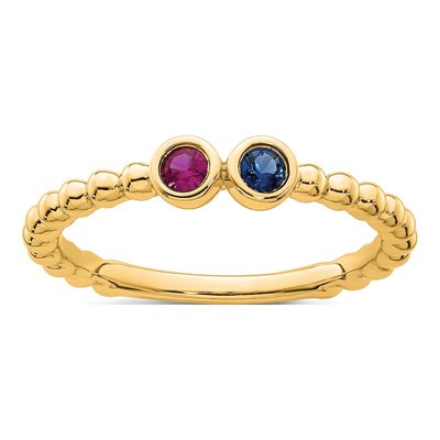 14K Yellow Gold Mother's Ring – view 2