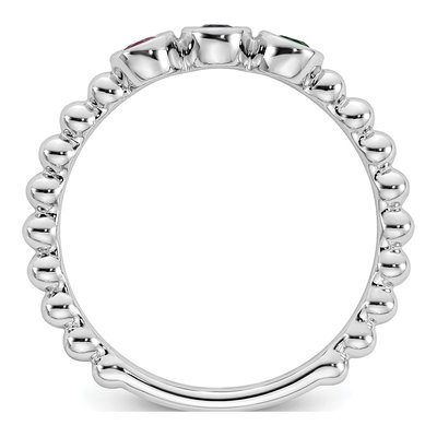 14K White Gold Mother's Ring – view 3