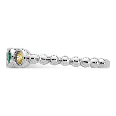 14K White Gold 4-Stone Birthstone Mother's Ring – view 4