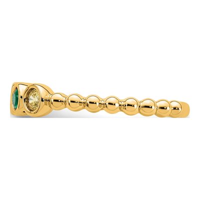 14K Yellow Gold 4-Birthstone Mother's Ring Mounting – view 4