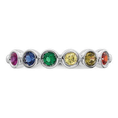 14K White Gold 6-Stone Mother's Birthstone Ring – view 5