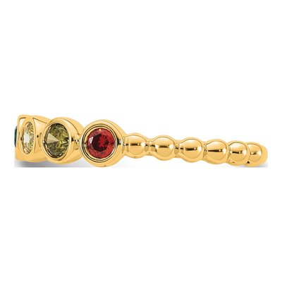 14K Yellow Gold 6-Stone Mother's Ring Mounting – view 4