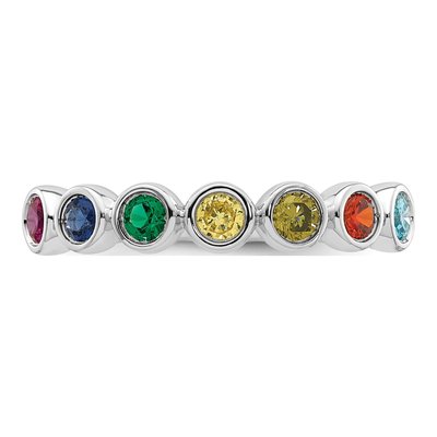 14K White Gold 7-Stone Mother's Ring – view 5