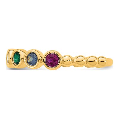 14K Yellow Gold 8-Stone Mother's Ring Mounting – view 4