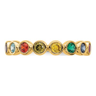 14K Yellow Gold 8-Stone Mother's Ring Mounting – view 5