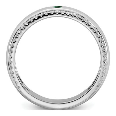 14K White Gold Mother's Ring Semi-Mount – view 3