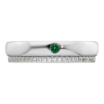 14K White Gold Mother's Ring Semi-Mount – view 5