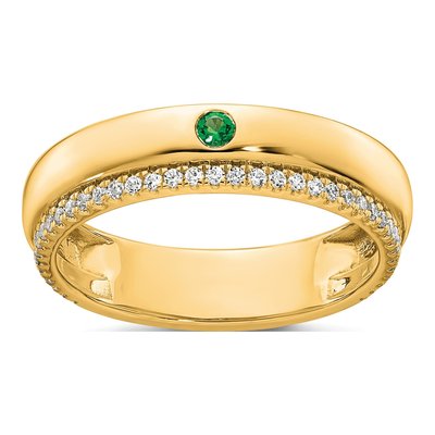 14K Yellow Gold Mother's Ring Semi-Mount – view 2