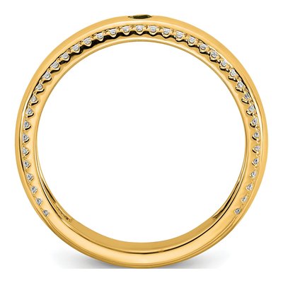 14K Yellow Gold Mother's Ring Semi-Mount – view 3