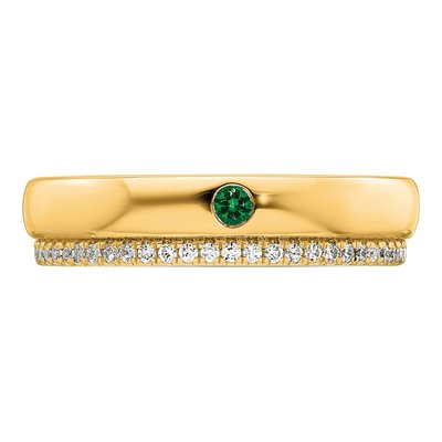 14K Yellow Gold Mother's Ring Semi-Mount – view 5