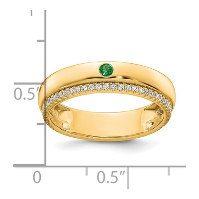 14K Yellow Gold Mother's Ring Semi-Mount – view 6