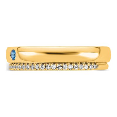 14K Yellow Gold Mother's Ring Semi-Mount – view 4