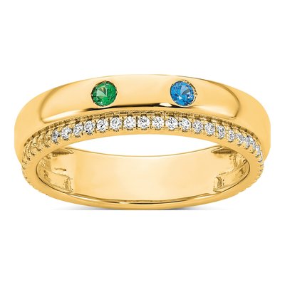 14K Yellow Gold 1/5 ct tw Mother's Ring – view 2