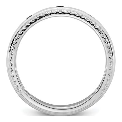 14K White Gold 3-Stone Mother's Ring Semi-Mount – view 3