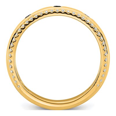 14K Yellow Gold 3-Birthstone Mother's Ring Semi-Mount – view 3