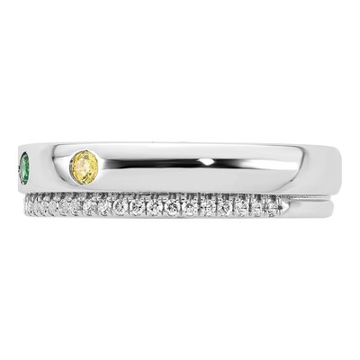 14K White Gold Mother's Ring Semi-Mount – view 4