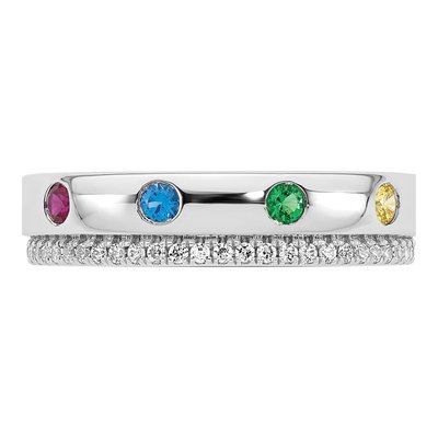 14K White Gold 1/5 ct tw Mother's Ring – view 5