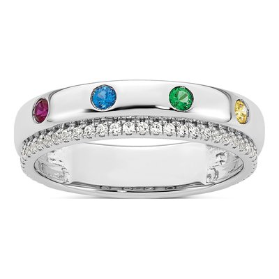 14K White Gold 1/5 ct tw 4-Stone Mother's Ring – view 2