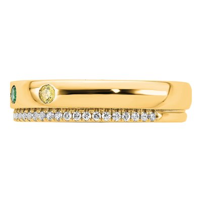 14K Yellow Gold 1/5 ct tw Mother's Ring – view 4