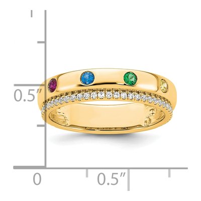 14K Yellow Gold 1/5 ct tw Mother's Ring – view 6