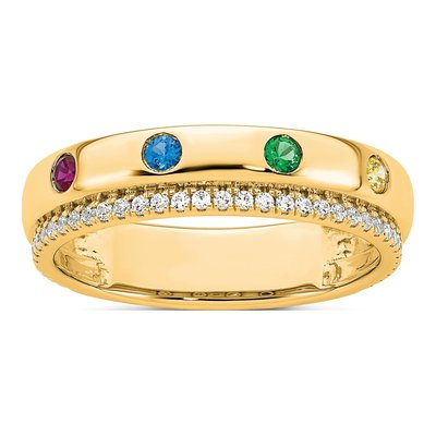 14K Yellow Gold 1/5 ct tw Mother's Ring – view 2
