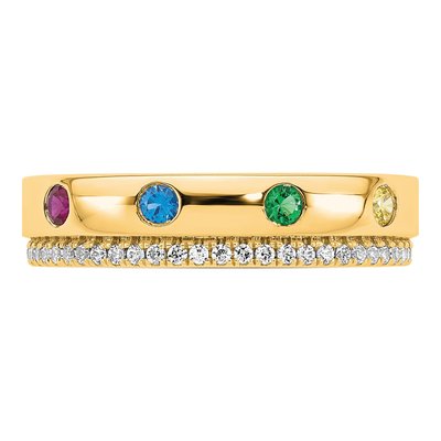 14K Yellow Gold 1/5 ct tw Mother's Ring – view 5