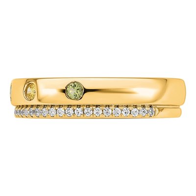 14K Yellow Gold 5-Stone Mother's Ring Semi-Mount – view 4