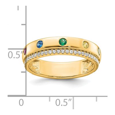 14K Yellow Gold 1/5 ct tw Mother's Ring – view 6