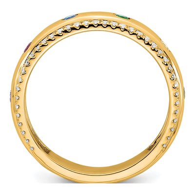 14K Yellow Gold 1/5 ct tw Mother's Ring – view 3