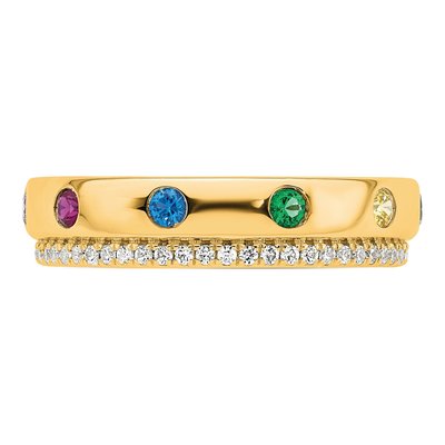 14K Yellow Gold 1/5 ct tw Mother's Ring – view 5