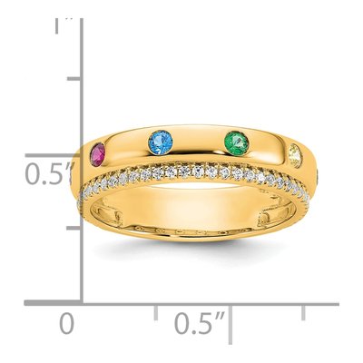 14K Yellow Gold 1/5 ct tw Mother's Ring – view 6