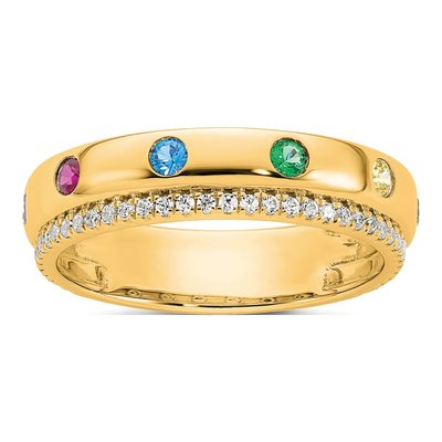 14K Yellow Gold 1/5 ct tw Mother's Ring – view 2