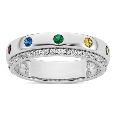 14K White Gold 1/5 ct tw Mother's Ring – view 2