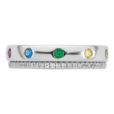 14K White Gold 1/5 ct tw Mother's Ring – view 5